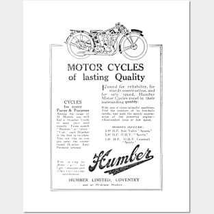 Humber Ltd. - Humber Motor Cycles - 1929 Vintage Advert Posters and Art